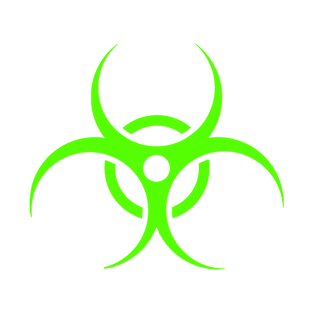 Neon-Green Biohazard Symbol T-Shirt