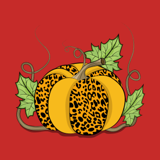 Cheetah Print Pumpkin T-Shirt