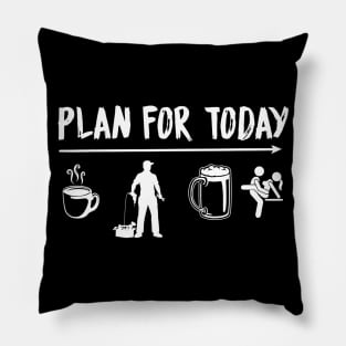 Plan For Today Mechanic Coffee Mechanic Beer Fuck Pillow