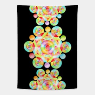 Neon Rainbow Festival Tapestry