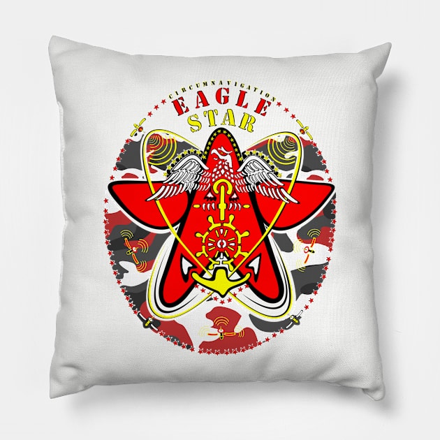 Eagle Star - Circumnavigation Pillow by GR8DZINE