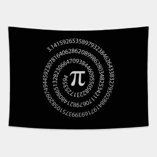 Pi Symbol Surrounded By Its Value In A Radial Pattern Tapestry