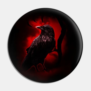 Blood Moon Raven's Night Pin