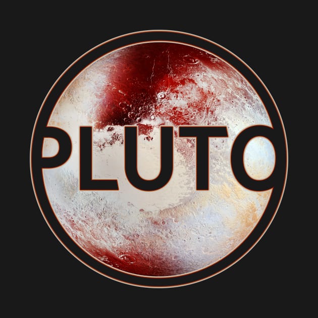 "Planet" Pluto with lettering gift space idea by sweetczak