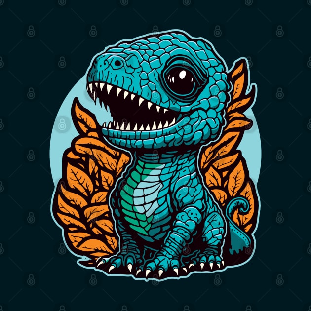 Cute Baby Dinosaur Graphic Design by TMBTM