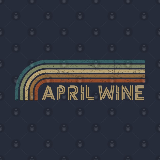 April Wine Retro Stripes by paintallday