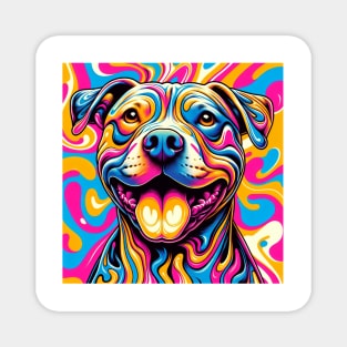 Happy Pit Bull Magnet