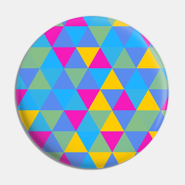 Pan Pride Varied Alternating Triangles Pattern Pin by VernenInk
