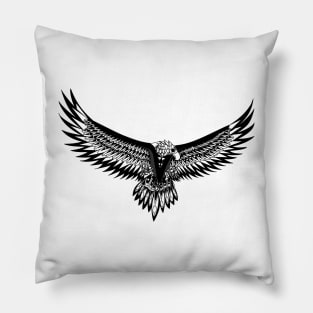 eagle wings art in ecopop mandala pattern art Pillow