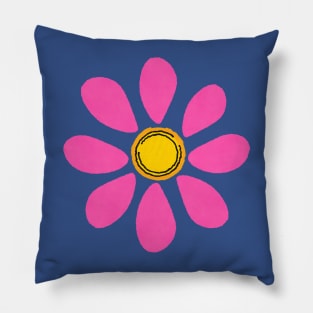 Simple retro daisy flower design Pillow