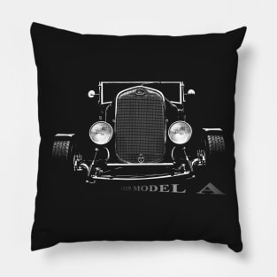 1929 Ford Model A, Hot Rod, black shirt Pillow