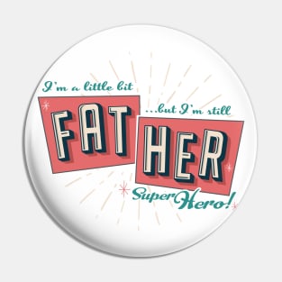 Father vintage retro tee smart slogan (light colors) Pin