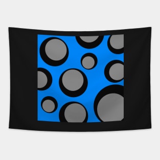 blue grey and black pop art pattern Tapestry