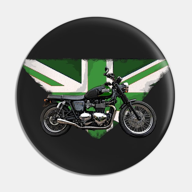 Green Flag Pin by motomessage