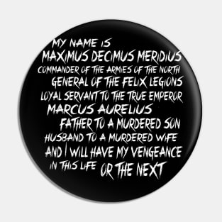 Maximus Decimus T-Shirt Gladiator Pin