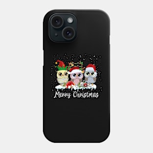 Cute Owl Merry Christmas Funny Owls Ugly Christmas Sweater T-Shirt Phone Case