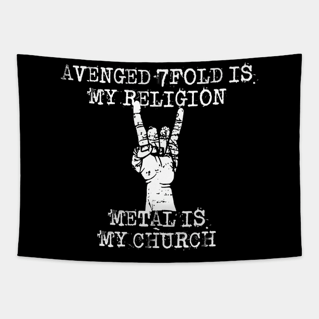 avenged sevenfold is my religion Tapestry by Grandpa Zeus Art