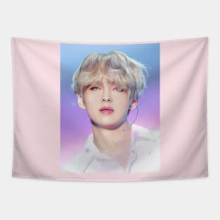 Bts Tae painting effect (blue and pink eyes) - BTS Army kpop gift BT21 Tapestry