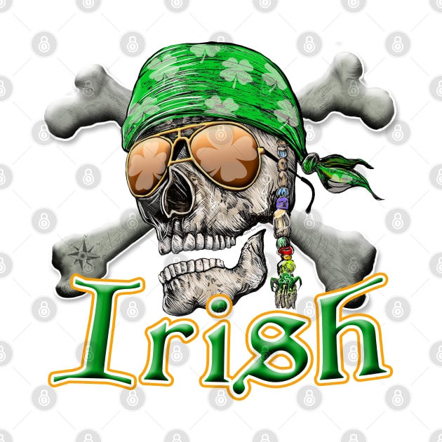 Irish Pirate Skull by Dual Rogue