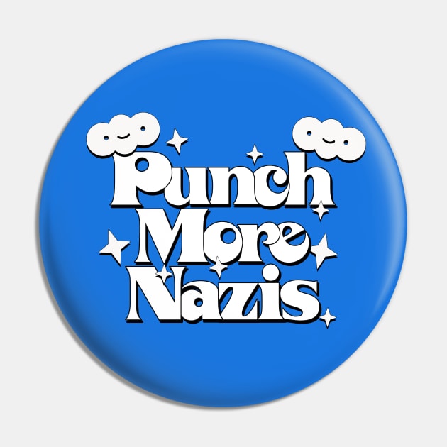 Punch More Nazis // Retro Style Original Design Pin by DankFutura