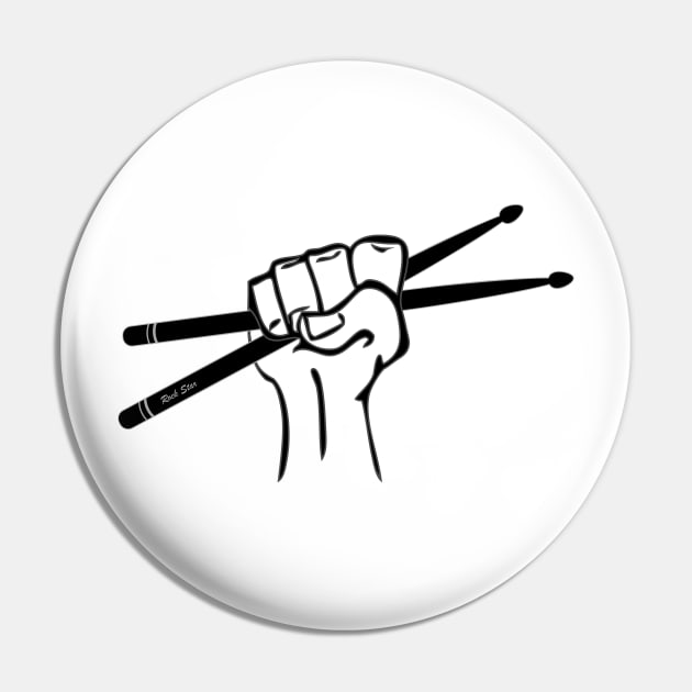 Drumsticks In Hand Pin by THP Creative