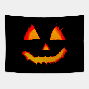 Halloween Pumpkin Face Tapestry