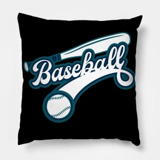 Retro Baseball Logo Pillow