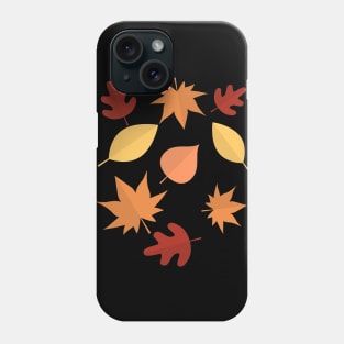 Autumn Fall Leaves Offset Pattern Design Phone Case