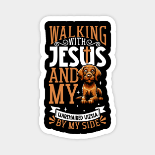Jesus and dog - Wirehaired Vizsla Magnet