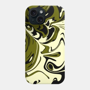 Olive Cream Liquid Abstract Art Phone Case