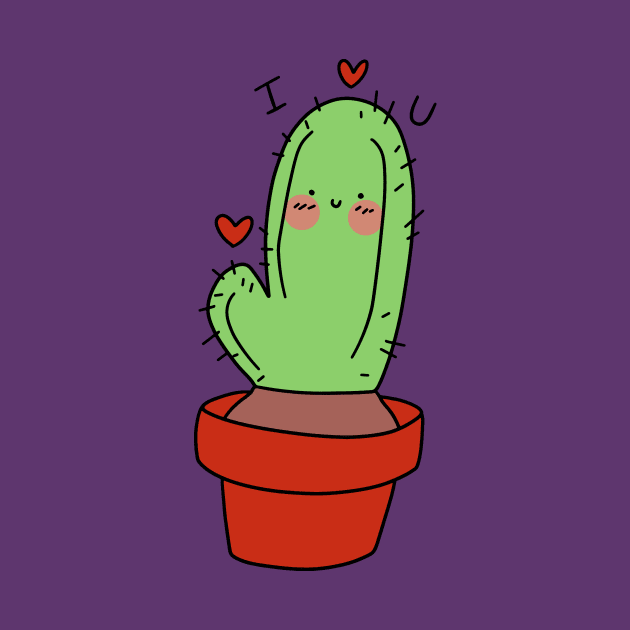 I Heart U Cactus by saradaboru