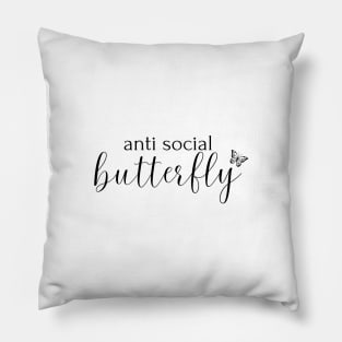 anti social butterfly Pillow