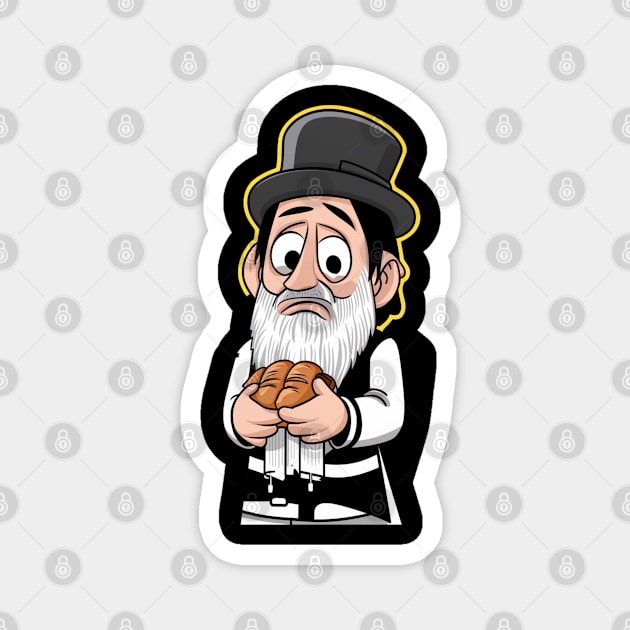 I Miss Bread Kosher For Passover No Challah Matzah Jewish Magnet by woormle