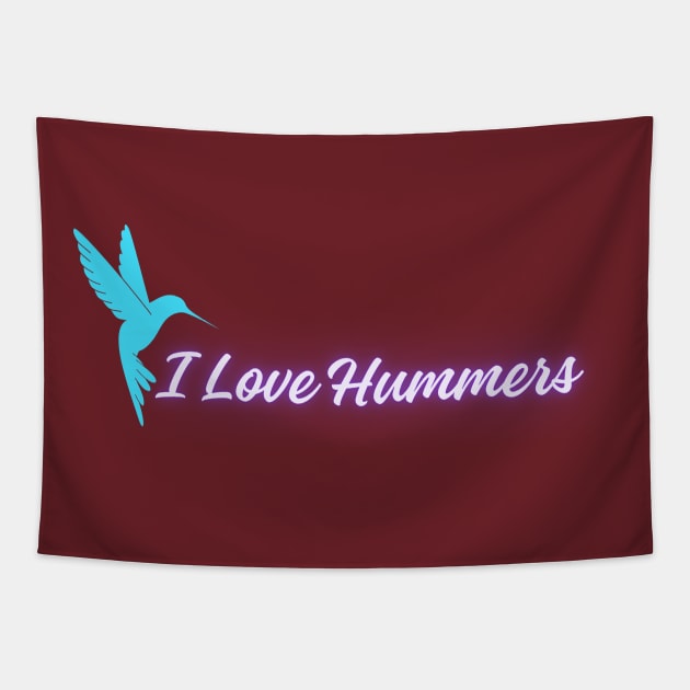 I Love Hummers Awesome Hummingbird Lover Tee and Decor Funny Tapestry by Just Me Store