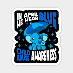 In April Blue Child Abuse Magnet