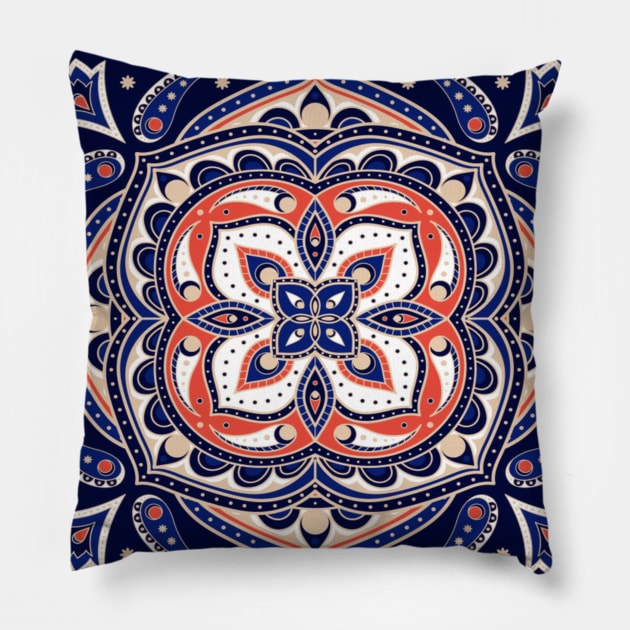 Colorful bandana gift Pillow by Flipodesigner