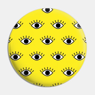 Yellow Eyes Pattern Pin