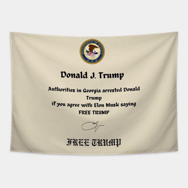 FREE DONALD TRUMP Tapestry by theblack futur