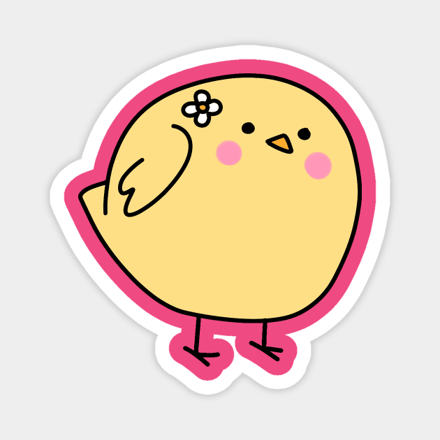 Blushing Yellow Bird Magnet by saradaboru