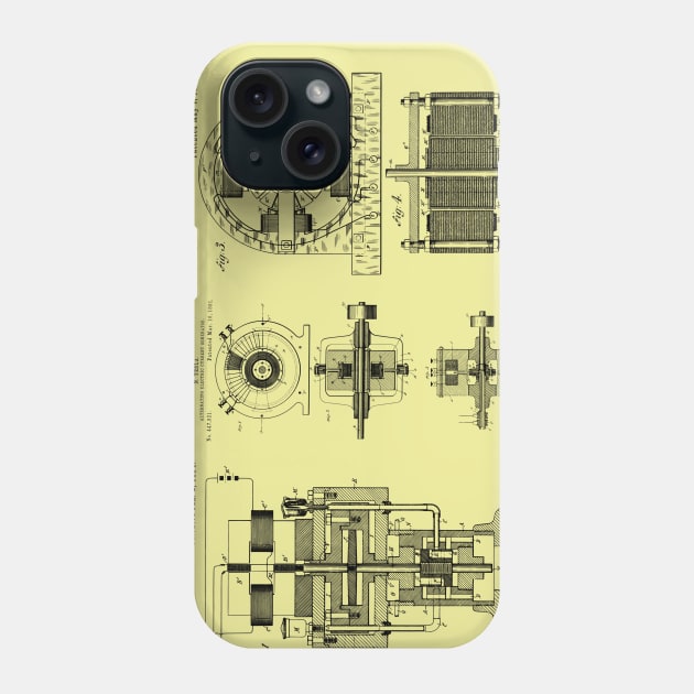 Tesla Electric Generators Patent Inventions Phone Case by MadebyDesign