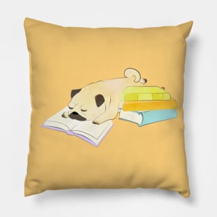 PUG READS Pillow