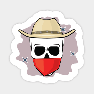 Cowboy Skull - Funny Magnet