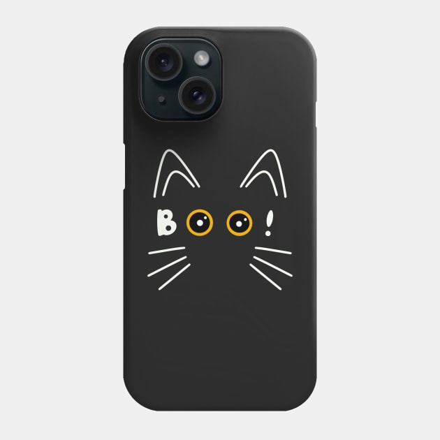 Boo! Halloween Cat Phone Case by Msstorey