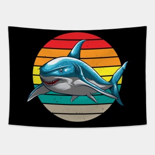 Shark Retro Sun Ocean Animals Tapestry