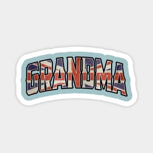 Grandma British Vintage Heritage DNA Flag Magnet