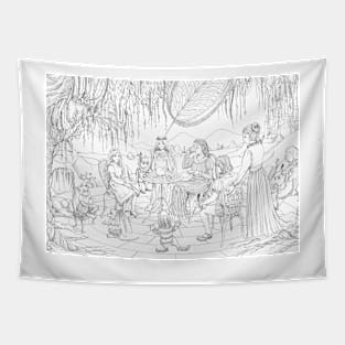 The Palace Garden Tea Party Tapestry