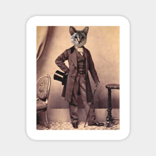 Sepia Copy of Elegant Man of Tabby Magnet