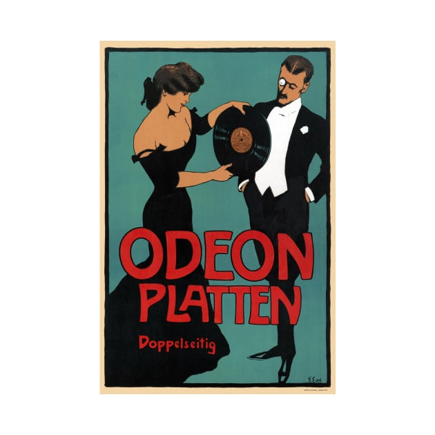 Odeon Platten Germany Vintage Poster 1900 by vintagetreasure