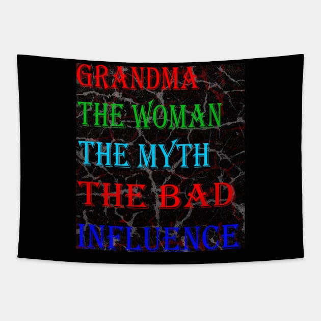 Funny Family Bad Influence Gifts Tapestry by Nassif