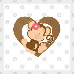 Cute Baby Monkey Posters And Art Prints Teepublic